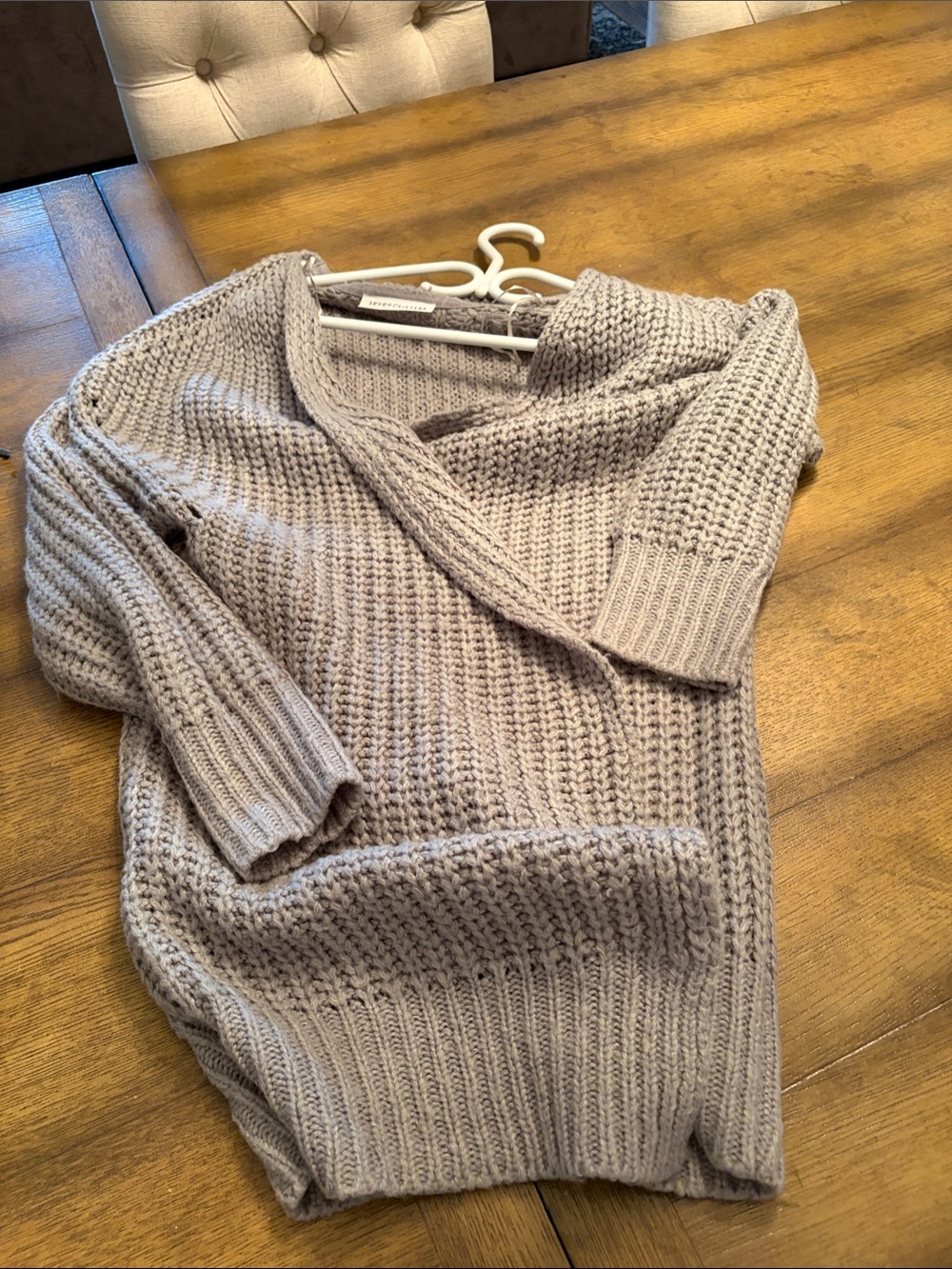 Light Gray Chunky Ribbed Open Cardigan